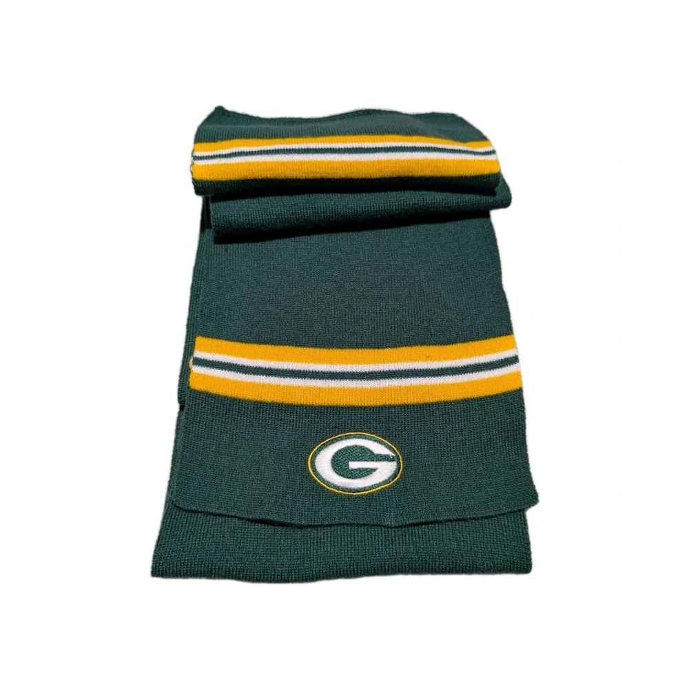 NFL Green Bay Packers Football Green Festive Reebok Scarf 60‎ Inch Football